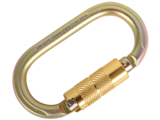 Stahl-Karabiner D-Form mit Twistlock-Verschluss